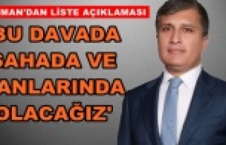 Kocaman'dan Ak Parti Antalya listesine destek!