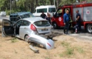 Kontrolü kaybeden sürücü karşı şeritten gelen...