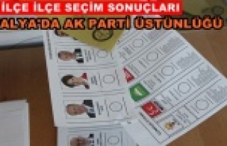 16 ilçede Ak Parti, 3 tanesinde CHP