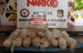 19 kilogram esrar ele geçirildi