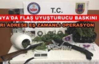 9 ayrı adrese eş zamanlı uyuşturucu operasyonu:...