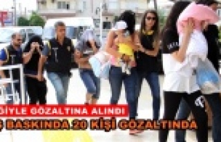 Alanya'da fuhuş baskını! 20 gözaltı var