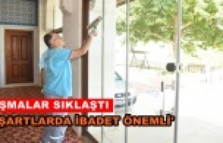 Bayram öncesi camiler pırıl pırıl
