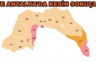 İşte Antalya'nın ilçe ilçe seçim sonuçları!!!