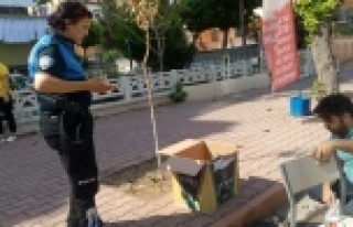 Kadın polis memuru yaralı kediye duyarsız kalamadı