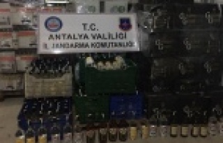 Manavgat'ta kaçak içki operasyonu