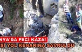 Alanya'da motosiklet kazası! 2 yaralı var