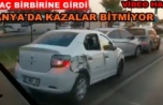 Alanya'da zincirleme kaza!