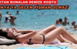 Alanya’da plajlar tıklım tıklım