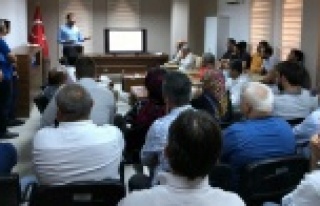 Birim amirlerinden Başkan Toklu'ya brifing