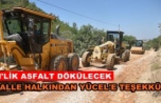O mahalle asfalta hazır hale geldi