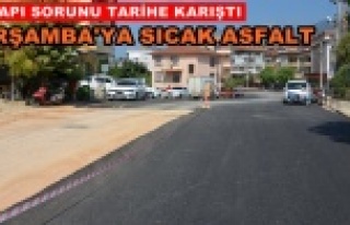 Oba’ya altyapı sonrası sıcak asfalt