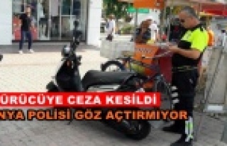 Alanya'da polisten motosiklet denetimi
