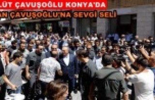 Bakan Çavuşoğlu'na Konya'da yoğun ilgi
