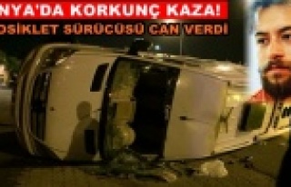 Motosiklet minibüse çarptı: 1 ölü 2 yaralı var