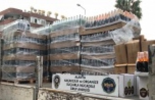 Alanya'da rekor miktarda kaçak içki yakalandı
