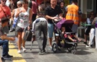 Kaçan engelli dilenciye gazeteciler bile yetişemedi