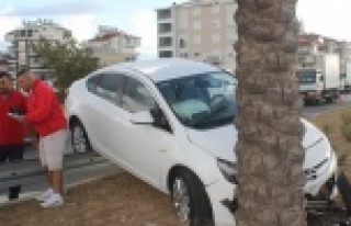 Çevre yolunda kaza ucuz atlatıldı