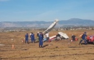 Manavgat'ta uçak yere çakıldı. İşte ilk...