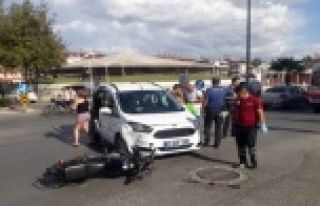 Motosiklet kazası: 1 yaralı