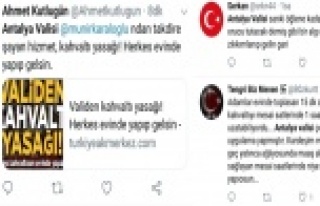 Vali'nin kahvaltı ve sigara yasağı Twitter’ı...