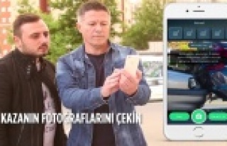 Maddi hasarlı kazalar için, mobil kaza tutanağı