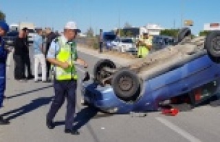 Otomobil takla attı: 1 yaralı