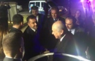 Yücel, Devlet Bahçeli'yi karşıladı