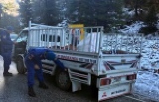 Alanya'nın kırsalında lastik denetimi