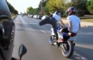 Alanya’da tek teker şovu yapan motosikletli dehşet...