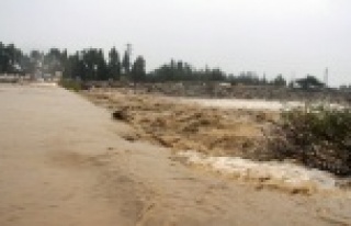 Sağanak hayatı felç etti: Seralar su altında kaldı