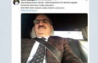 Vali Karaloğlu’ndan emniyet kemeri paylaşımı