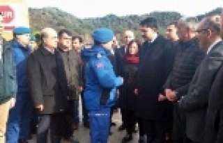 Bakan Kurum arama çalışmalarını yerinde inceledi