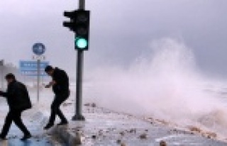 Dev dalgalar sahili dövdü