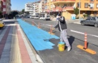 Alanya’daki bisiklet yollarındaki son rötuşlar...