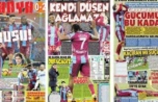 Trabzon gazetelerinde Alanya maçı yorumu