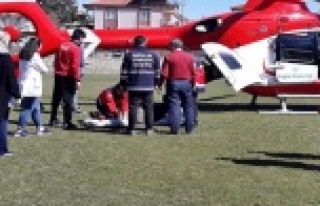 Hava ambulansı Rabia teyze için havalandı!