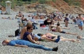 Sahillerinde hafta sonu yoğunluğu