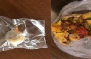 Döner dürümün içine uyuşturucu sakladı