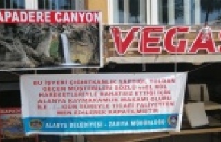 Alanya'da çığırtkanlık yapan 6 işyeri mühürlendi