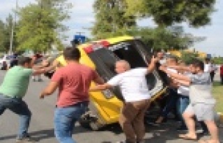 Kazada ters dönen ticari taksiye imece usulü kurtarma