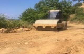 Yeşilöz’de asfalt hazırlığı