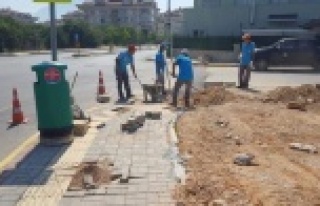 Alanya Belediyesi şehrin her yerinde çalışıyor