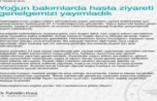 Yoğun bakımdaki hastalar ziyaret edilebilecek