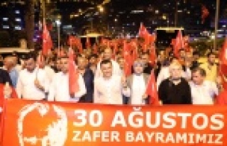 Alanya'da büyük zafere muhteşem kutlama