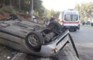 Alanya plakalı araç Manavgat'ta takla attı:...