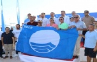 Gün batımında plajda çöp topladılar