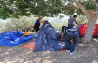 Kaş'ta çadır operasyonu