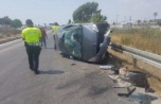 Kontrolden çıkan otomobil takla attı: 2 yaralı