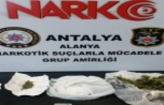 Alanya'da eve uyuşturucu baskını